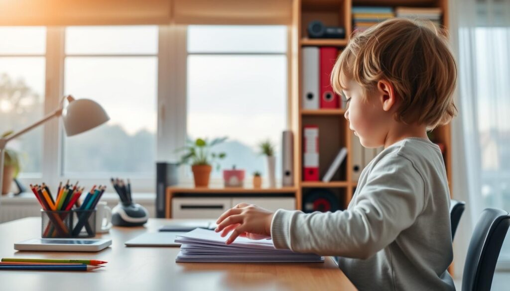 kids' paper organization